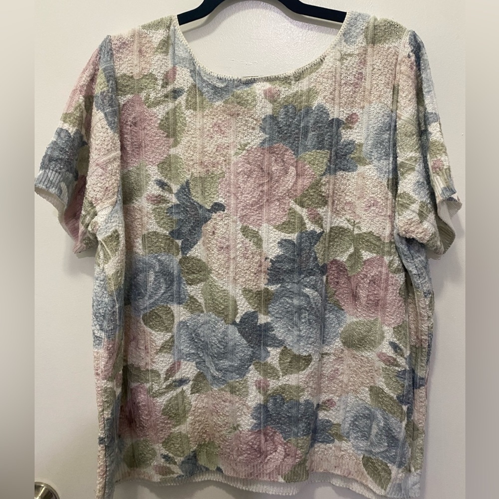 Vintage Pastel Floral Top - Picture 1 of 4